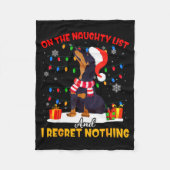 Dachshund Santa On The Naughty List Dachshund Chri Fleecedecke (Vorderseite)