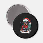 Dachshund Santa On The Naughty List Dachshund Chri Magnet (Vorderseite/Rückseite)