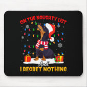 Dachshund Santa On The Naughty List Dachshund Chri Mousepad (Vorne)
