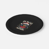 Dachshund Santa On The Naughty List Dachshund Chri Pappteller (Schrägansicht)