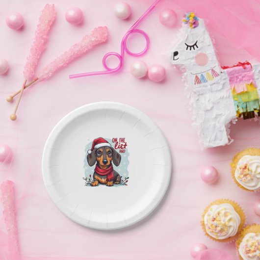 Dachshund Santa On The Naughty List Dachshund Chri Pappteller (Party)