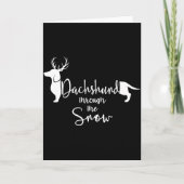 Dachshund Schnee Süß Wiener Weiner Hund Besitzer C Karte (Vorderseite)