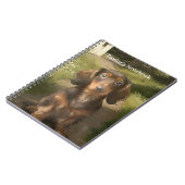 Dachshund School and Office Stationary with Name Notizblock (Linke Seite)