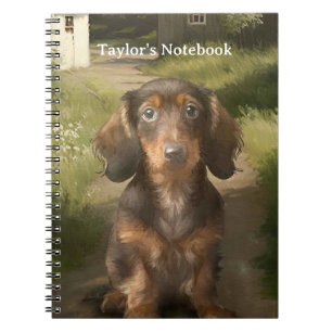 Dachshund School and Office Stationary with Name Notizblock