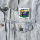 Dachshund (schwarz und braun) button (Beispiel)