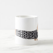 Dachshund schwarzes Weihnachtspullover-Muster Lust Kaffeetasse (Mittel)