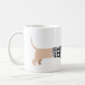 Dachshund schwarzes Weihnachtspullover-Muster Lust Kaffeetasse (Links)