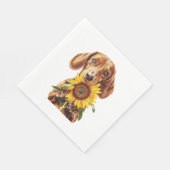 Dachshund Serviette (Ecke)