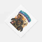 Dachshund serviette (Ecke)
