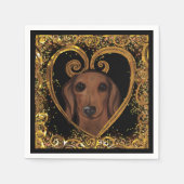 DACHSHUND SERVIETTE (Vorderseite)