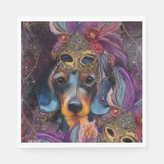 Dachshund Serviette (Vorderseite)