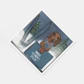 DACHSHUND  SERVIETTE (Ecke)