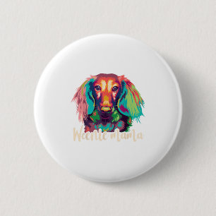 Dachshund-Shirt Frauen Weenie Mama Wiener Hund Mam Button