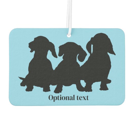 Dachshund Silhouette  Autolufterfrischer (Rückseite)