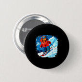 Dachshund-Ski Button (Vorne & Hinten)