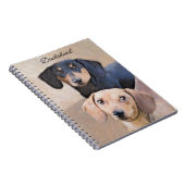 Dachshund (Smooth) Painting - Original Dog Art Notizblock (Rechte Seite)
