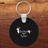 Dachshund Snow Cute Wiener Weiner Dog Owner Christ Schlüsselanhänger (Vorderseite)