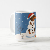 Dachshund Snowman Kaffeetasse (Vorderseite Links)