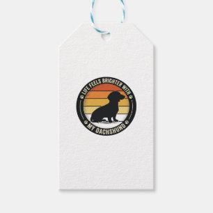 Dachshund-Sonnenuntergangs-Shirt Vintage-Hundelieb Geschenkanhänger
