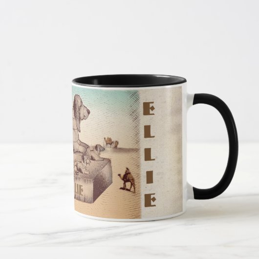 Dachshund-Sphinx-Tasse - kundengerecht Tasse (Rechts)