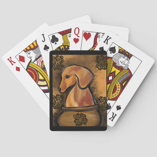 DACHSHUND SPIELKARTEN (Rückseite)