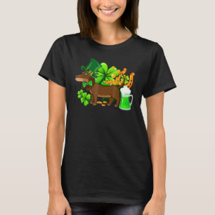 Dachshund St. Patrick’s Day Irisches Kleeblatt Hun T-Shirt