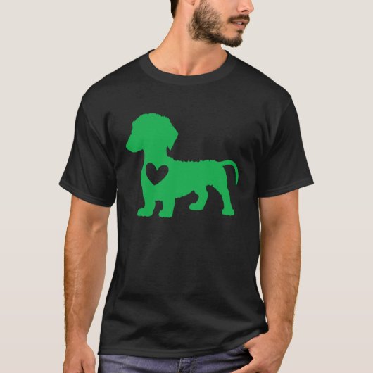 Dachshund St Patrick s Day Wiener Dog Irish Shamro T-Shirt (Vorderseite)