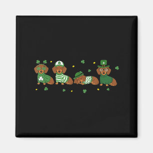Dachshund St. Patricks Day Wiener Dog Liebhaber Magnet