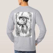 Dachshund Statue Hunter T-Shirt (Rückseite)