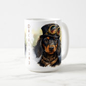 Dachshund-Steampunk-Hund Kaffeetasse (VorderseiteRechts)