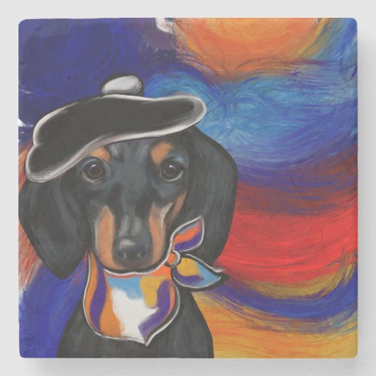 DACHSHUND STEINUNTERSETZER (Vorderseite)