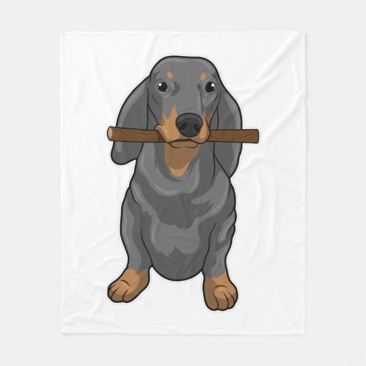 Dachshund Stock Fleecedecke (Vorderseite)