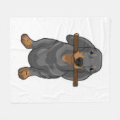 Dachshund Stock Fleecedecke (Vorderseite (Horizontal))