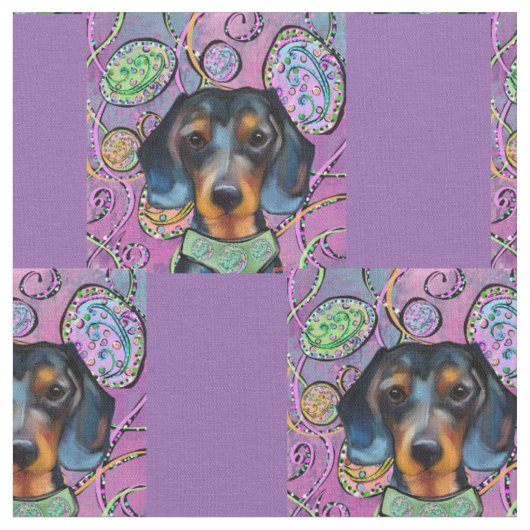 Dachshund stoff (Nahaufnahme)