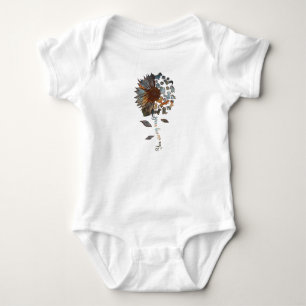 Dachshund Sunflower You Are My World Dog Lovers Baby Strampler