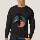 Dachshund Synthwave 80s Retrowave Aesthetic  2 Sweatshirt (Vorderseite)