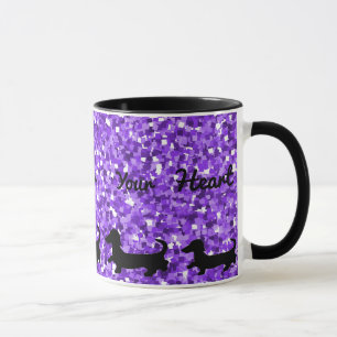 Dachshund-Tasse Doxie-Geschenk Wiener Dog-Silhouet Tasse