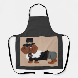 Dachshund Thanksgiving Pilger Schürze