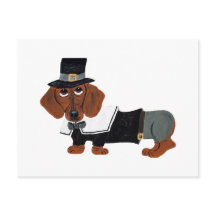 Dachshund Thanksgviving Pilgrim