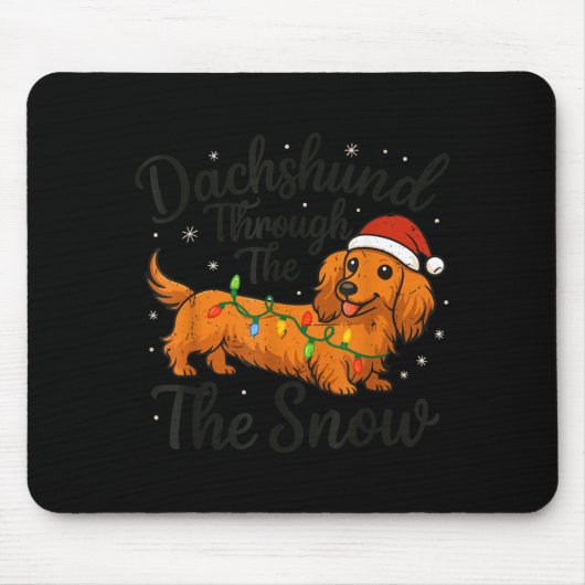 Dachshund Through The Snow Christmas Pajama Toddle Mousepad (Vorne)