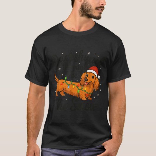 Dachshund Through The Snow Christmas Pajama Toddle T-Shirt (Vorderseite)