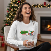 Dachshund Through The Snow Cute Christmas Dog Tri-Blend Shirt