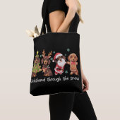 Dachshund Through The Snow Funny Christmas Dogs Tasche (Von Nahem)