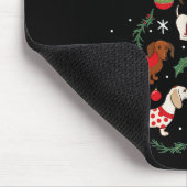 Dachshund Through The Snow Funny Dog Christmas Tre Mousepad (Ecke)