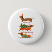 Dachshund Through The Snow Merry Christmas Dachshu Button (Vorderseite)
