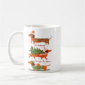 Dachshund Through The Snow Merry Christmas Dachshu Kaffeetasse (Links)