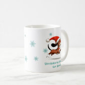Dachshund through the Snow puppy dog Christmas Kaffeetasse (VorderseiteRechts)
