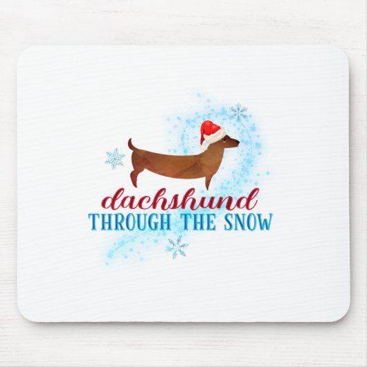 Dachshund Through The Snow Santa Dog Christmas  Mousepad (Vorne)