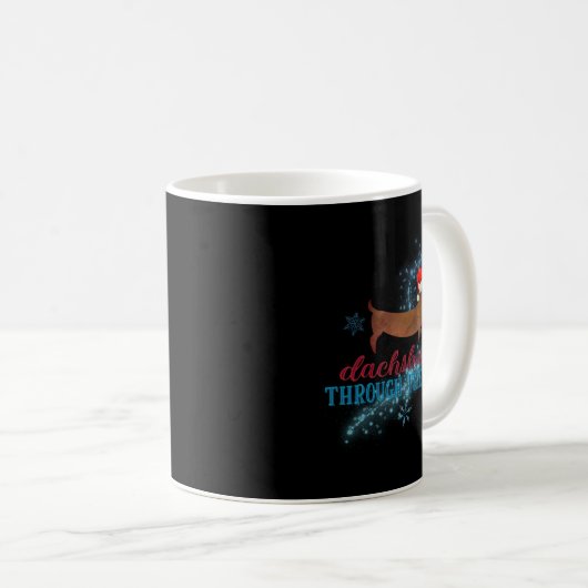 Dachshund Through The Snow Santa Dog Christmas T S Kaffeetasse (VorderseiteRechts)