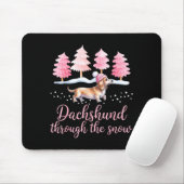 Dachshund Through The Snow Wiener Dog Christmas Mousepad (Mit Mouse)
